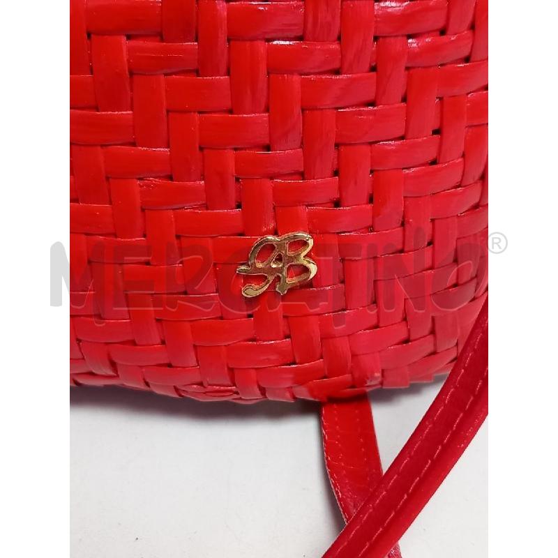 BORSA D VIMINI ROSSO VINTAGE | Mercatino dell'Usato Roma porta di roma 2