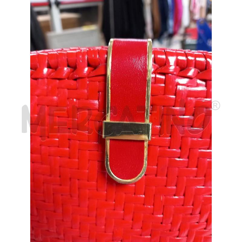 BORSA D VIMINI ROSSO VINTAGE | Mercatino dell'Usato Roma porta di roma 3