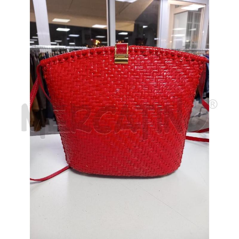 BORSA D VIMINI ROSSO VINTAGE | Mercatino dell'Usato Roma porta di roma 4