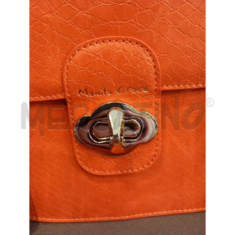 BORSA MANILA GRACE ARANCIO CHIUSURA A INCASTRO  | Mercatino dell'Usato Roma porta di roma 2