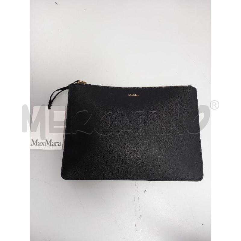 BORSETTA MAX MARA NERO PELLE BUSTA SAFFIANO | Mercatino dell'Usato Roma porta di roma 1