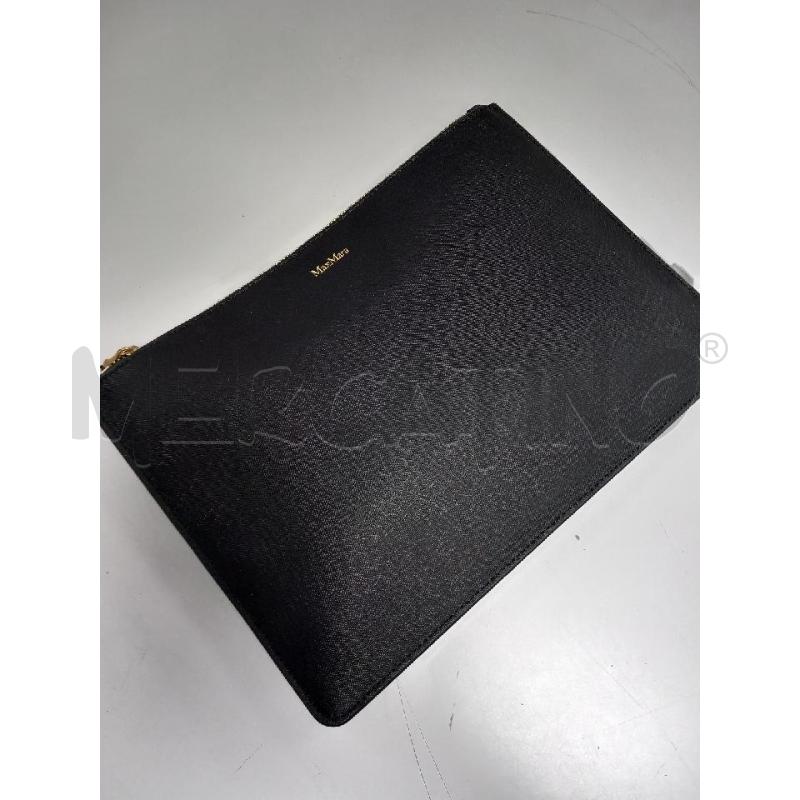 BORSETTA MAX MARA NERO PELLE BUSTA SAFFIANO | Mercatino dell'Usato Roma porta di roma 2