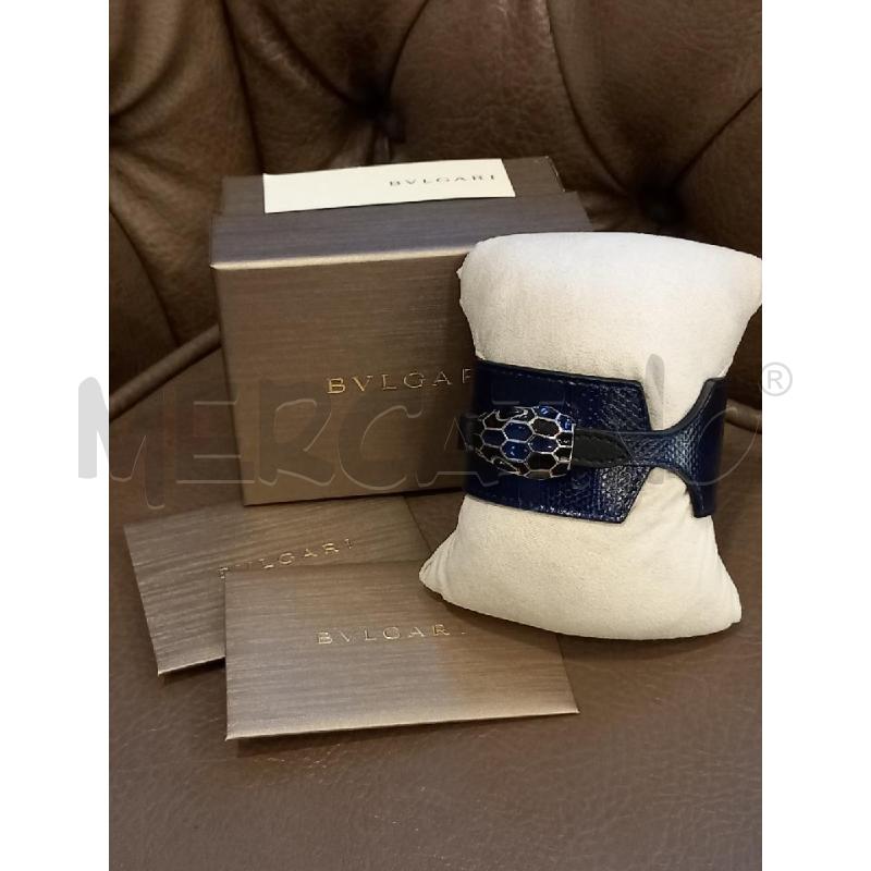 BRACCIALE BULGARI SERPENTE PELLE BLU 283973 | Mercatino dell'Usato Roma porta di roma 1
