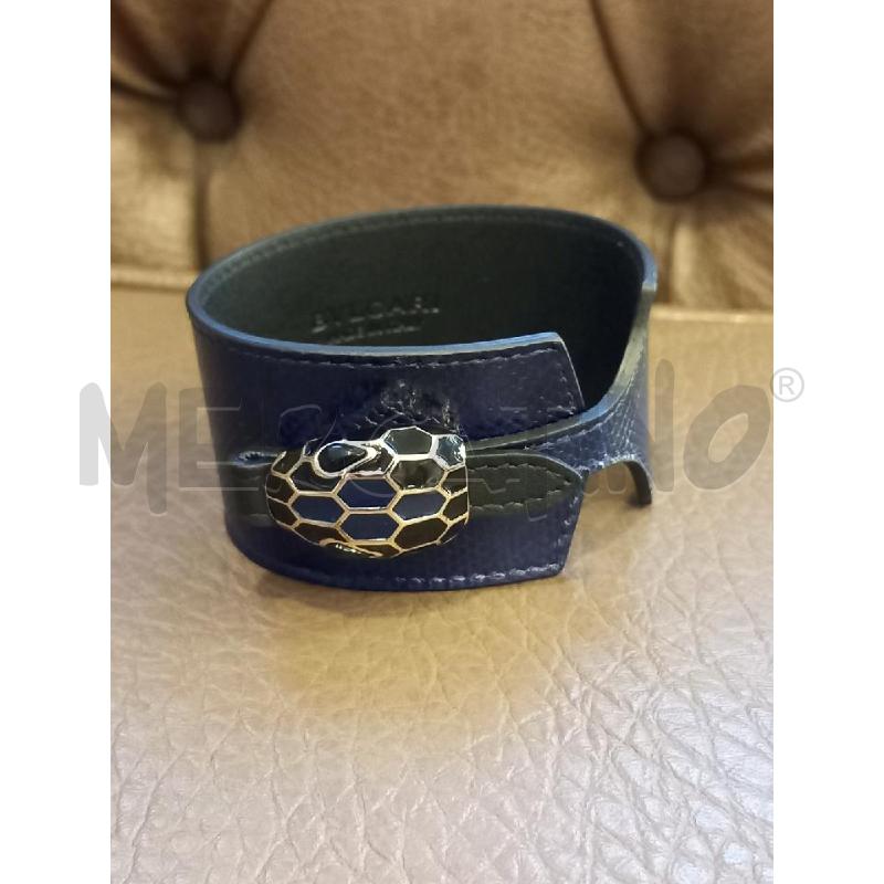 BRACCIALE BULGARI SERPENTE PELLE BLU 283973 | Mercatino dell'Usato Roma porta di roma 2