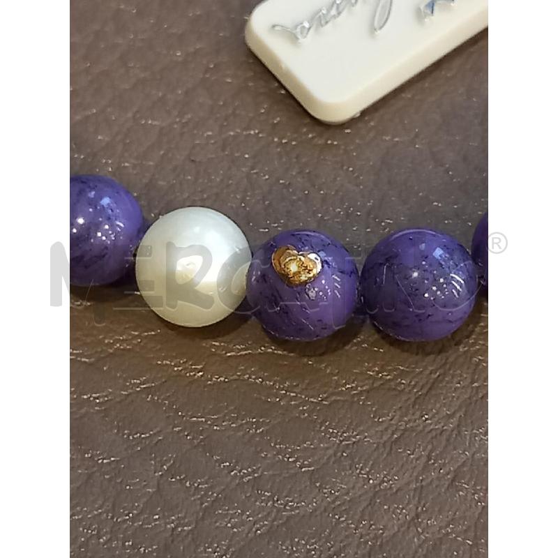 BRACCIALE MILUNA PIETRE VIOLA | Mercatino dell'Usato Roma porta di roma 3