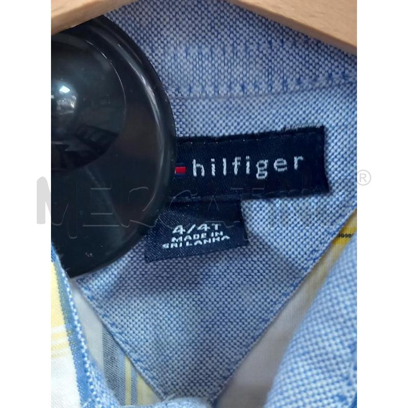 CAMICIA BAMBINO TOMMY HILFIGER TARTAN BLU GIAL | Mercatino dell'Usato Roma porta di roma 2