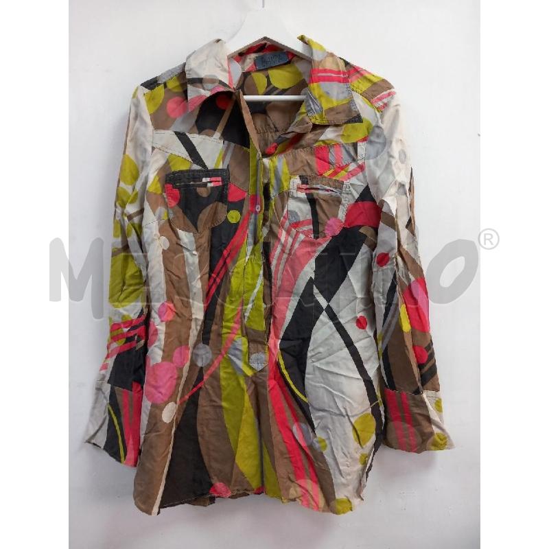 CAMICIA DONNA BIANCA COLORATA FANTASIA | Mercatino dell'Usato Roma porta di roma 1
