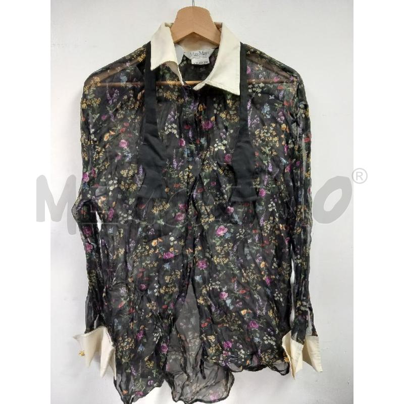 CAMICIA DONNA MAE MARA NERA FLOREALE TRASP | Mercatino dell'Usato Roma porta di roma 1