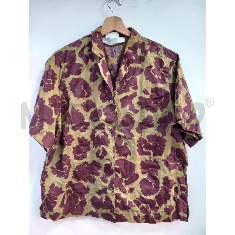 CAMICIA DONNA TELA VERDE BORDEAUX FANTASIA | Mercatino dell'Usato Roma porta di roma 1