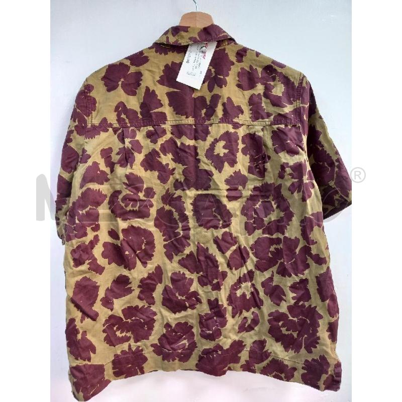CAMICIA DONNA TELA VERDE BORDEAUX FANTASIA | Mercatino dell'Usato Roma porta di roma 3