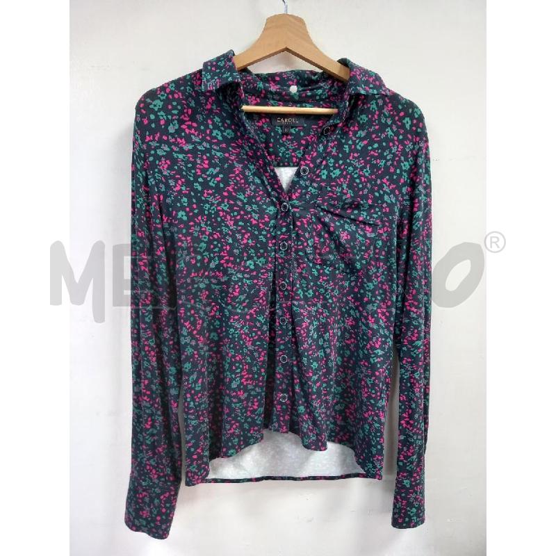 CAMICIA D CAROLL PARIS BLU FANTASIA FLOREALE VERDE ROSA | Mercatino dell'Usato Roma porta di roma 1
