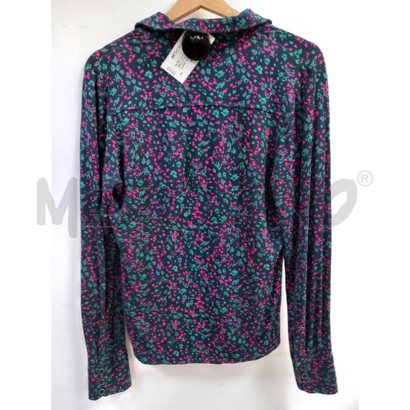 CAMICIA D CAROLL PARIS BLU FANTASIA FLOREALE VERDE ROSA | Mercatino dell'Usato Roma porta di roma 2