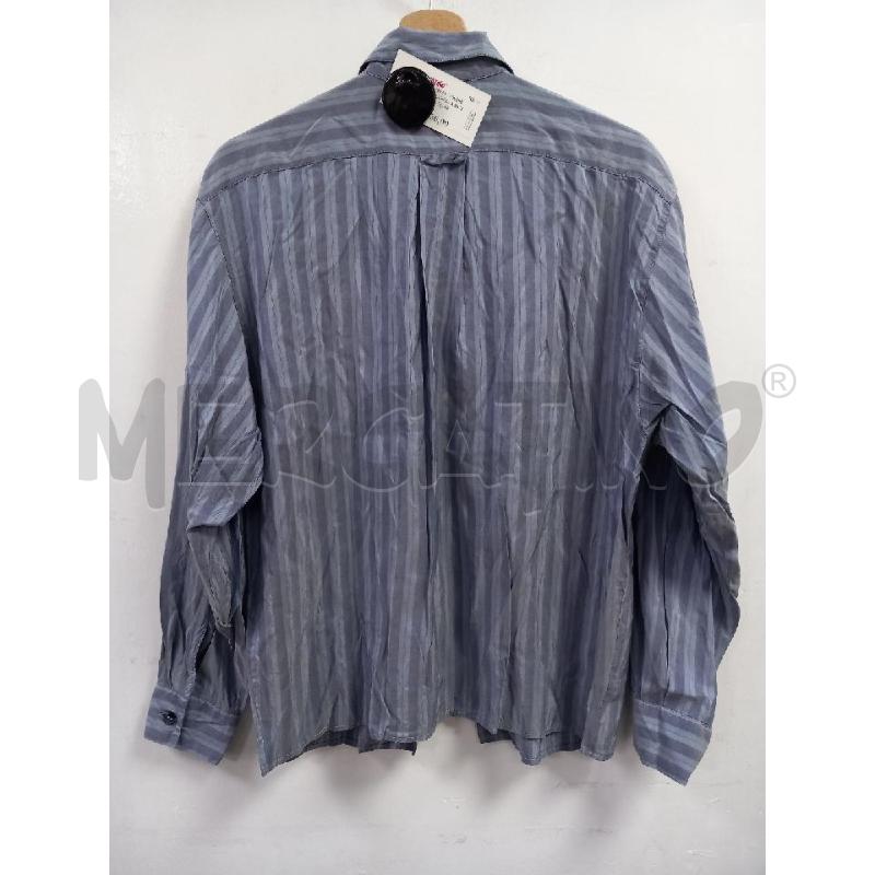 CAMICIA D MARELLA BLU SETA RIGHE | Mercatino dell'Usato Roma porta di roma 2