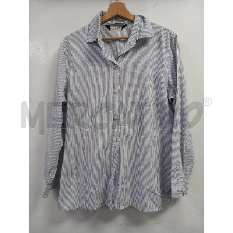 CAMICIA D MARINA RINALDI BIANCO RIGHE BLU | Mercatino dell'Usato Roma porta di roma 1