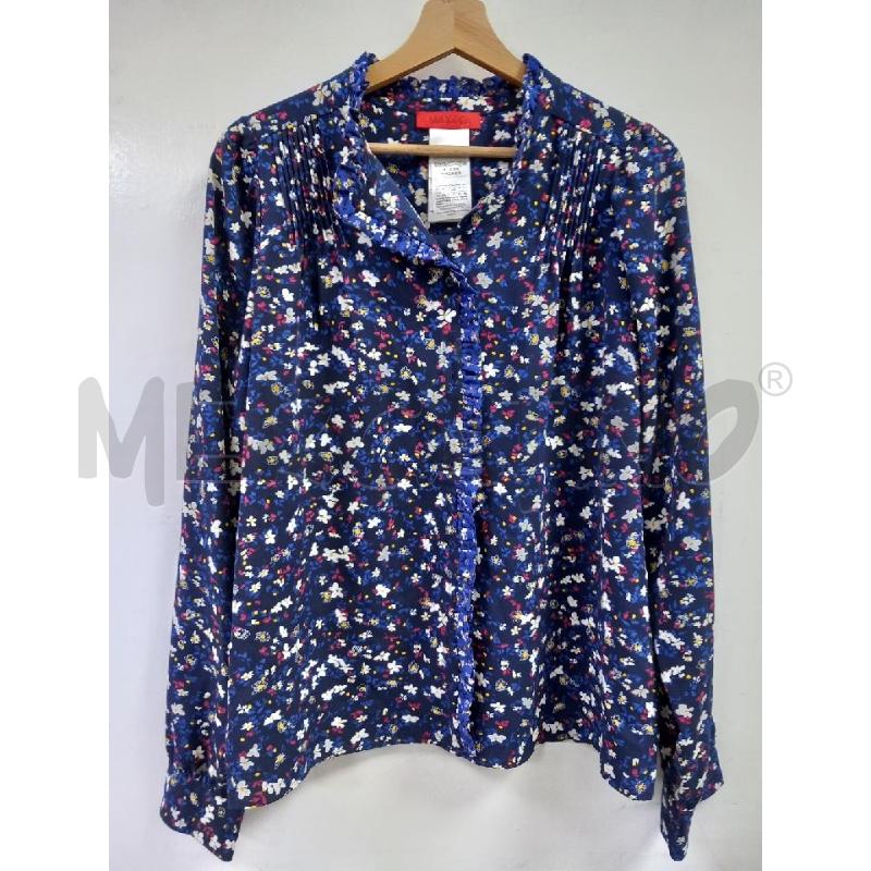 CAMICIA D MAX&CO BLU FANTASIA FLOREALE | Mercatino dell'Usato Roma porta di roma 1