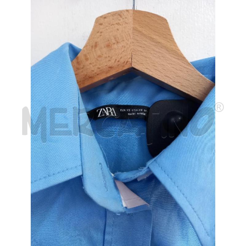 CAMICIA D ZARA CELESTE CROPPED | Mercatino dell'Usato Roma porta di roma 2
