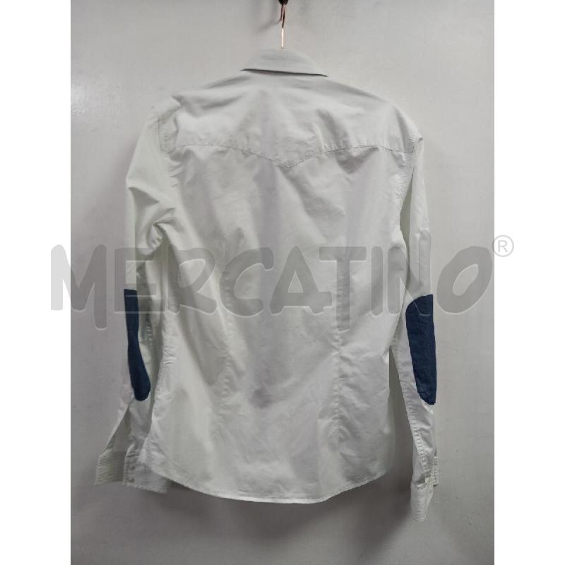 CAMICIA UOMO ARMANI BIANCA TOPPE CELESTE | Mercatino dell'Usato Roma porta di roma 3