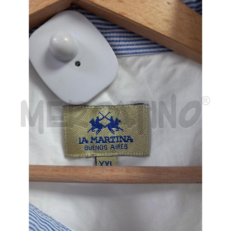 CAMICIA UOMO LA MARTINA BIANCA CELESTE  | Mercatino dell'Usato Roma porta di roma 2