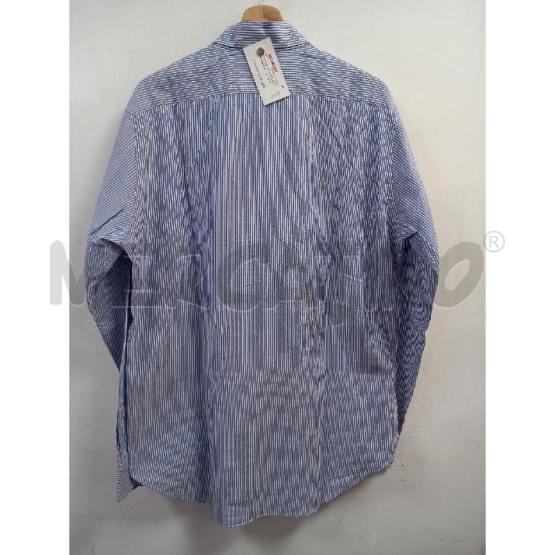 CAMICIA U CARREL BLU RIGHE BIANCO | Mercatino dell'Usato Roma porta di roma 3