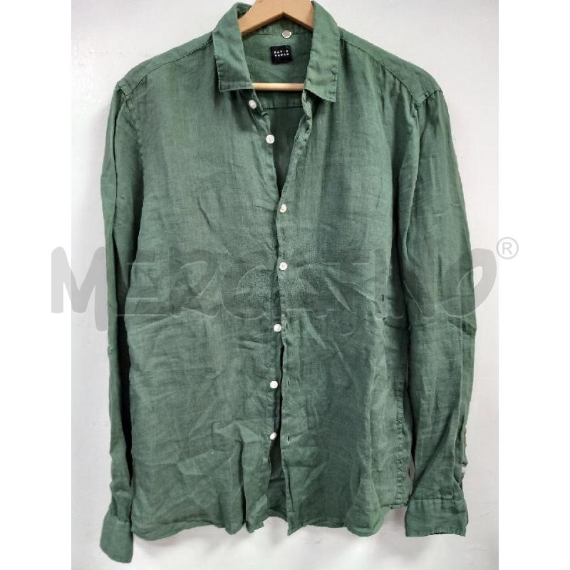 CAMICIA U DAVID NAMAN VERDE LINO | Mercatino dell'Usato Roma porta di roma 1