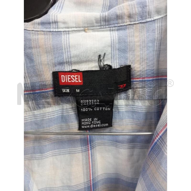CAMICIA U DIESEL CELESTE TARTAN | Mercatino dell'Usato Roma porta di roma 3