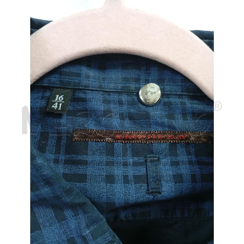 CAMICIA U EMPRESA BLU TARTAN  | Mercatino dell'Usato Roma porta di roma 2