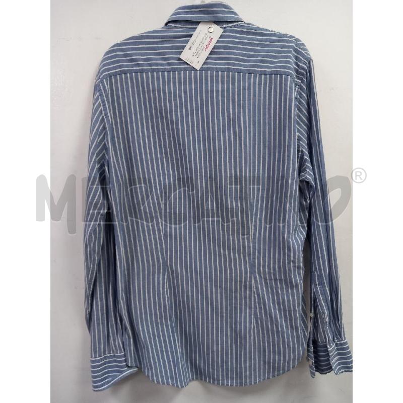 CAMICIA U FRED PERRY BLU RIGHE BIANCO | Mercatino dell'Usato Roma porta di roma 2