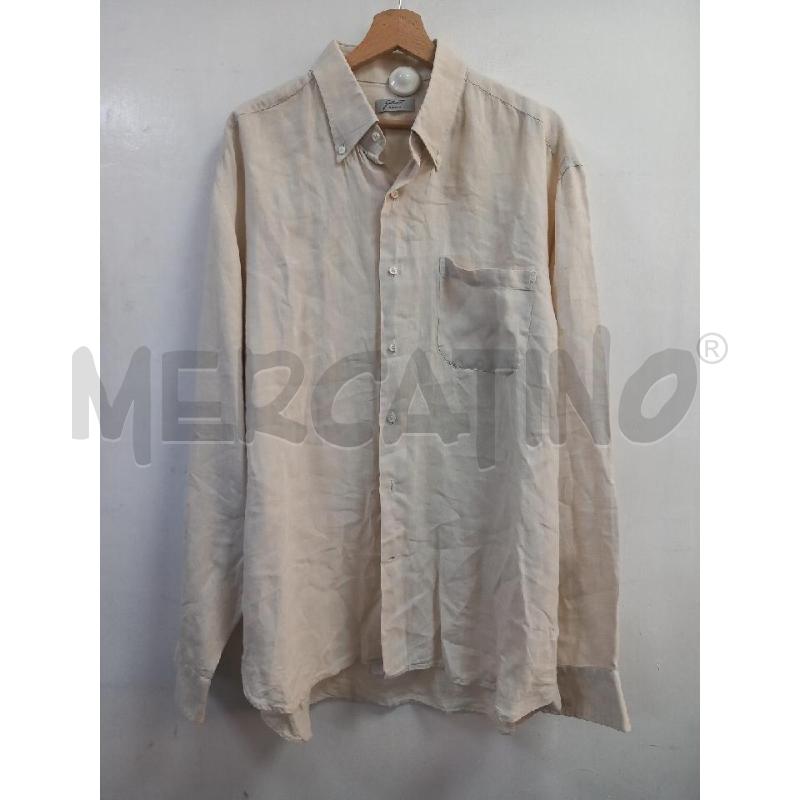 CAMICIA U GATTINONI SHIRTS BEIGE LINO | Mercatino dell'Usato Roma porta di roma 1