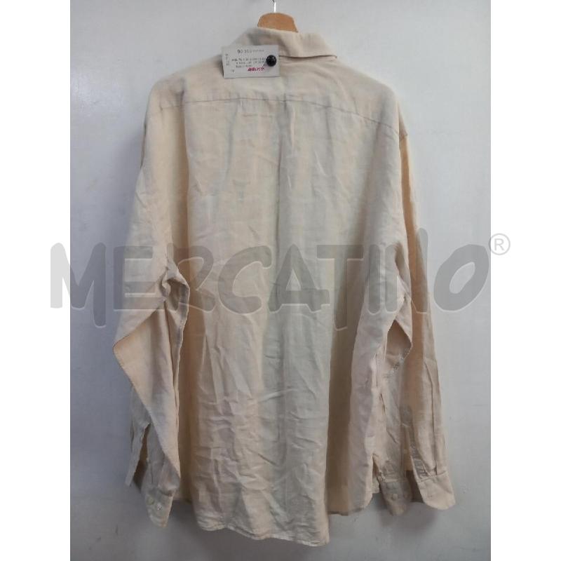 CAMICIA U GATTINONI SHIRTS BEIGE LINO | Mercatino dell'Usato Roma porta di roma 3