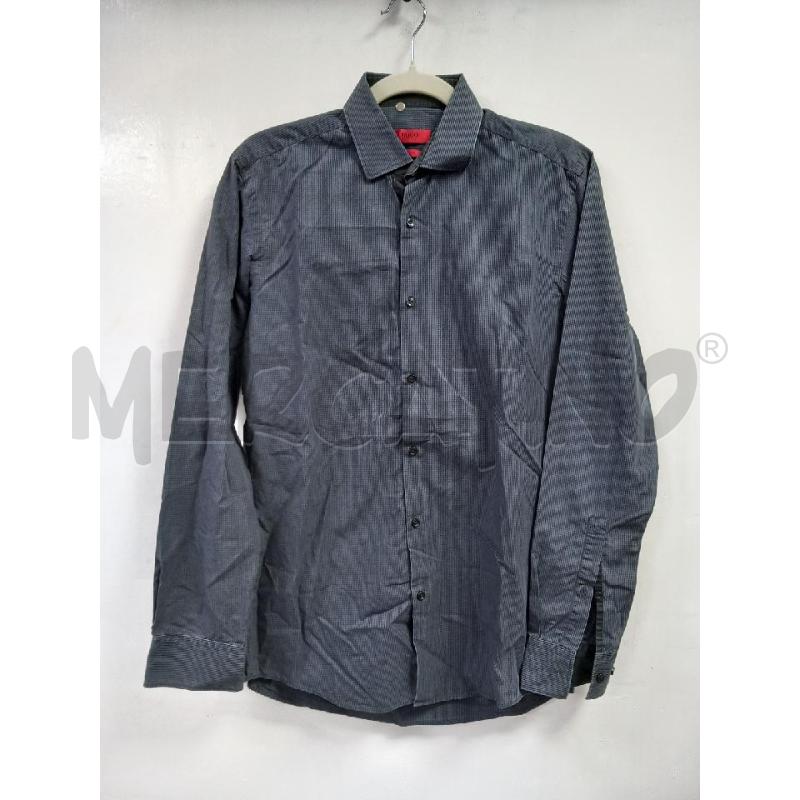 CAMICIA U HUGO BOSS BLU QUADRI NERO | Mercatino dell'Usato Roma porta di roma 1