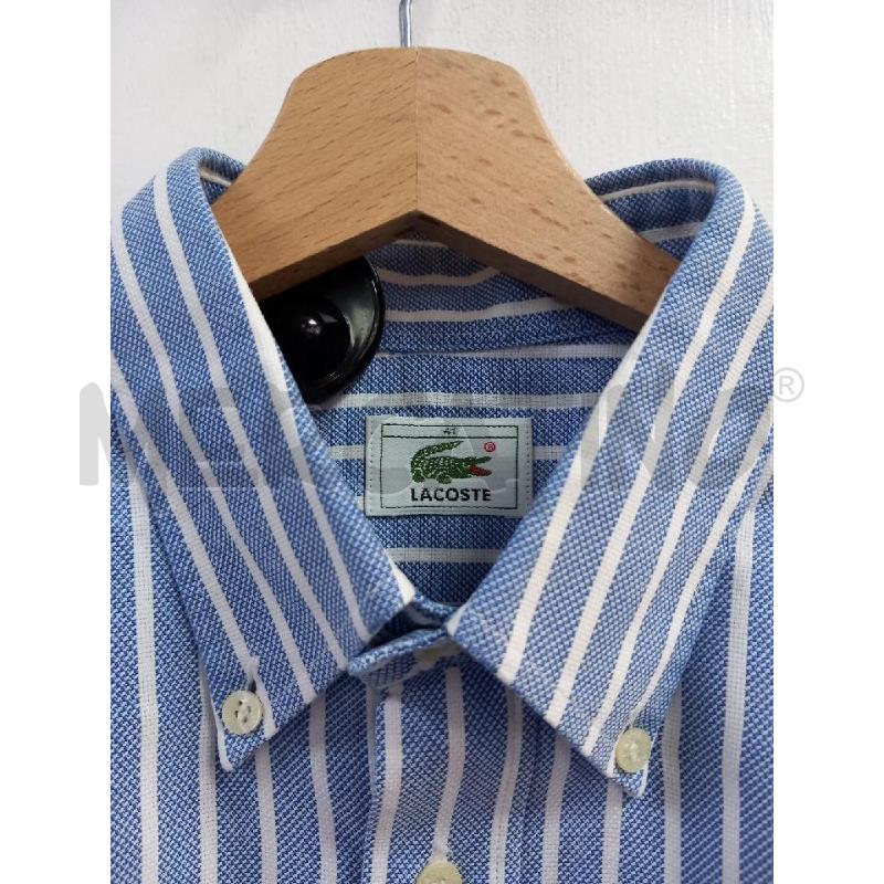 CAMICIA U LACOSTE BLU RIGHE BIANCO | Mercatino dell'Usato Roma porta di roma 2