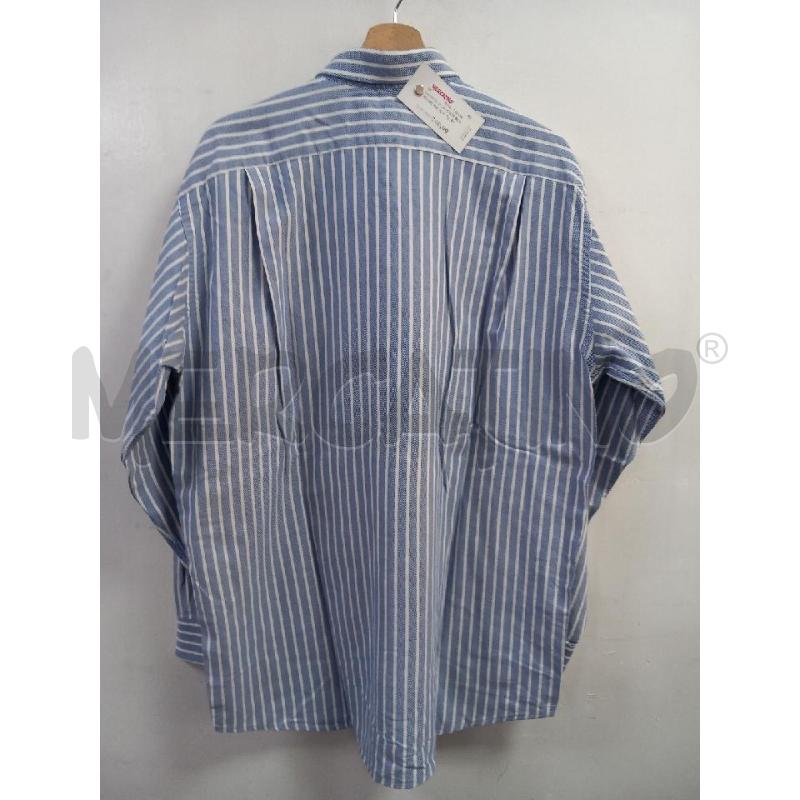CAMICIA U LACOSTE BLU RIGHE BIANCO | Mercatino dell'Usato Roma porta di roma 3
