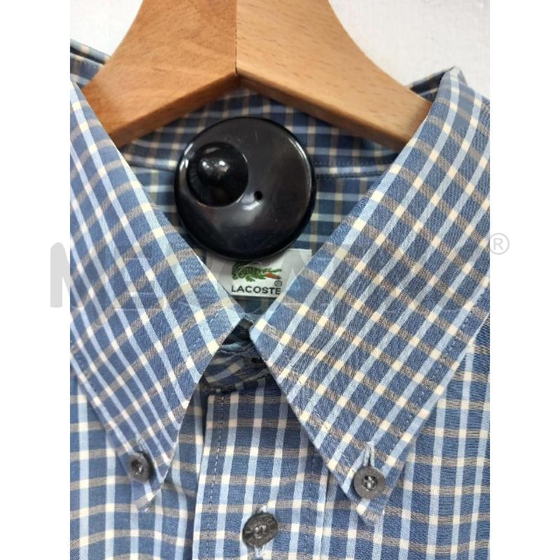 CAMICIA U LACOSTE BLU TARTAN BEIGE | Mercatino dell'Usato Roma porta di roma 2