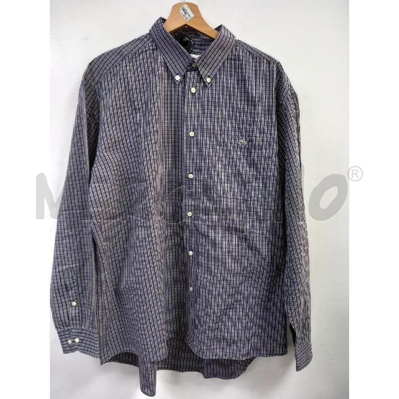 CAMICIA U LACOSTE BLU TARTAN MARRONE | Mercatino dell'Usato Roma porta di roma 1