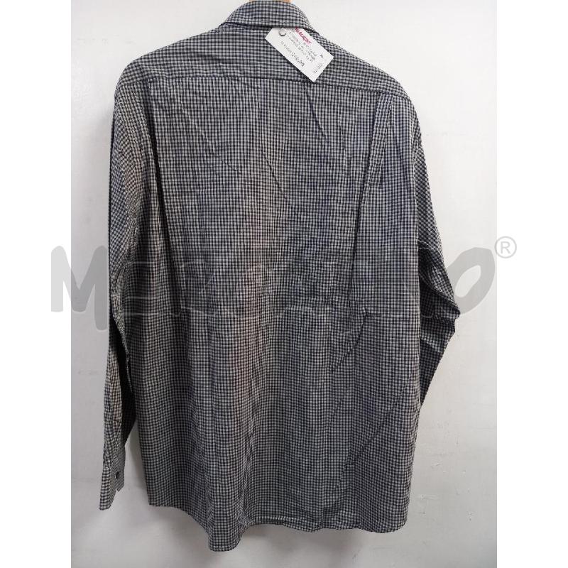 CAMICIA U LACOSTE NERO TARTAN GRIGIO | Mercatino dell'Usato Roma porta di roma 3