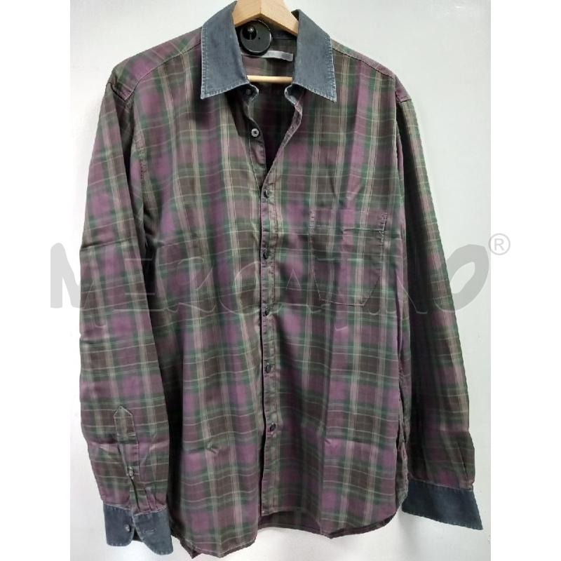 CAMICIA U MASON'S VERDE TARTAN VIOLA | Mercatino dell'Usato Roma porta di roma 1