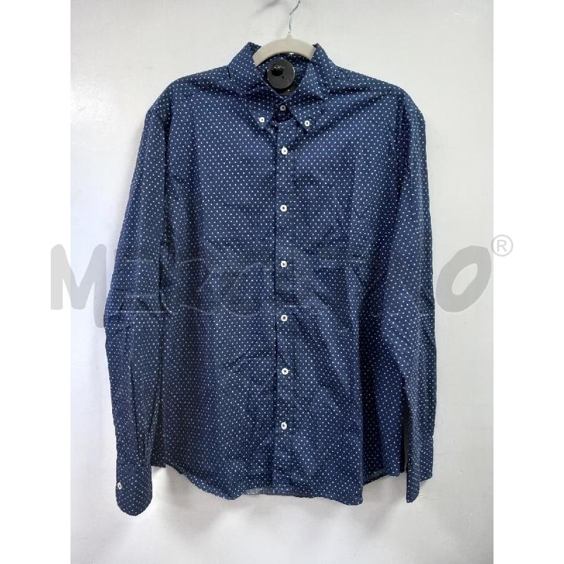 CAMICIA U MASSIMO DUTTI BLU POIS CELESTE | Mercatino dell'Usato Roma porta di roma 1