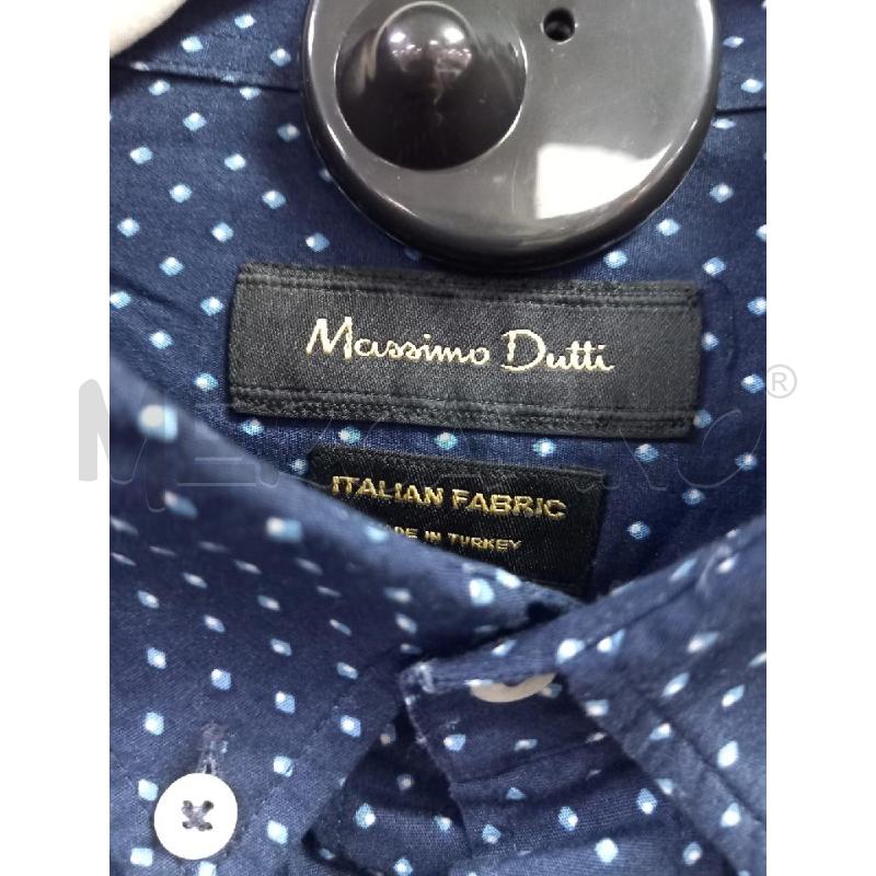 CAMICIA U MASSIMO DUTTI BLU POIS CELESTE | Mercatino dell'Usato Roma porta di roma 2