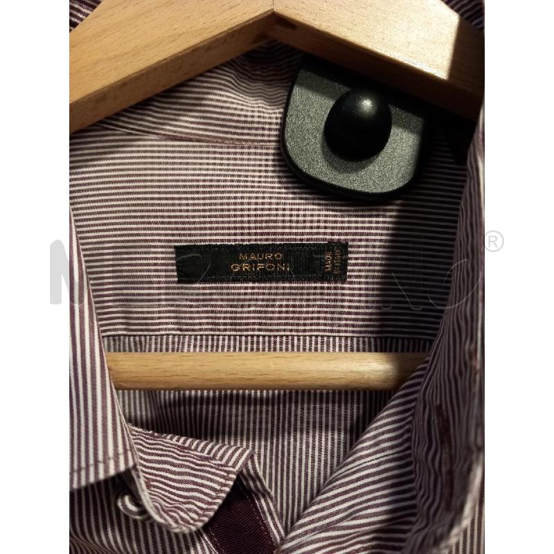 CAMICIA U MAURO GRIFONI BIANCO RIGHE ROSSO | Mercatino dell'Usato Roma porta di roma 2