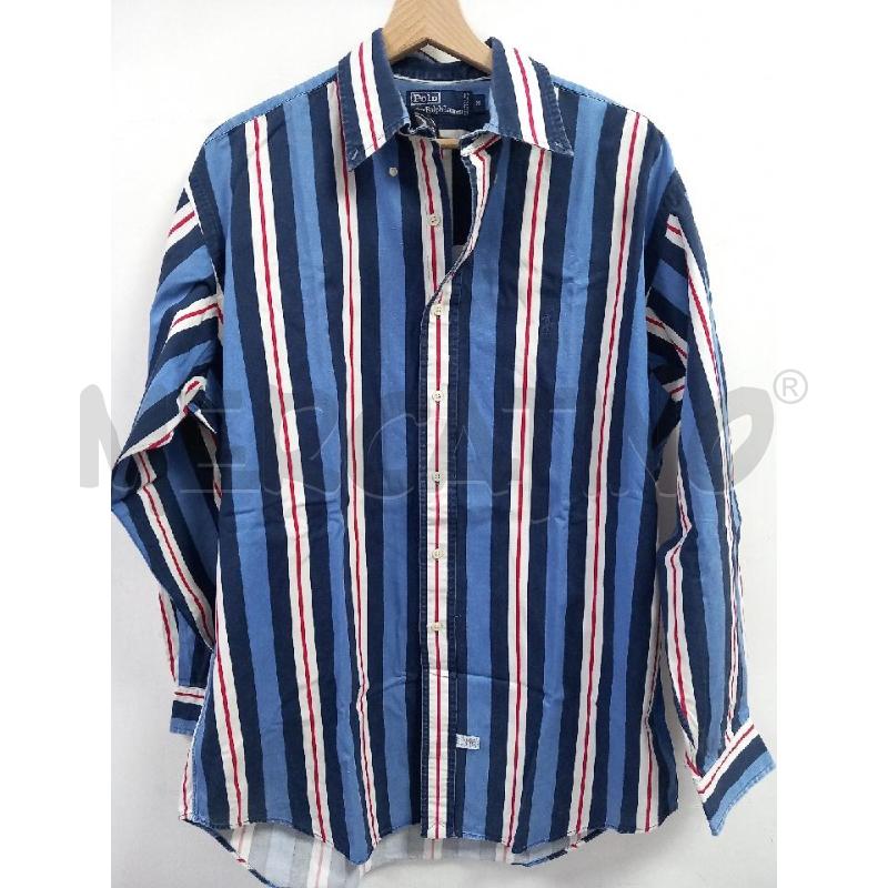CAMICIA U POLO RALPH LAUREN BLU RIGHE BIANCO ROSSO | Mercatino dell'Usato Roma porta di roma 1