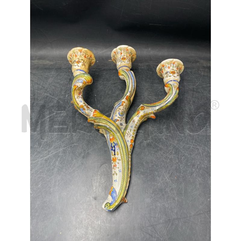 CANDELABRO MURO FRANCE CER DA RIV | Mercatino dell'Usato Roma porta di roma 1