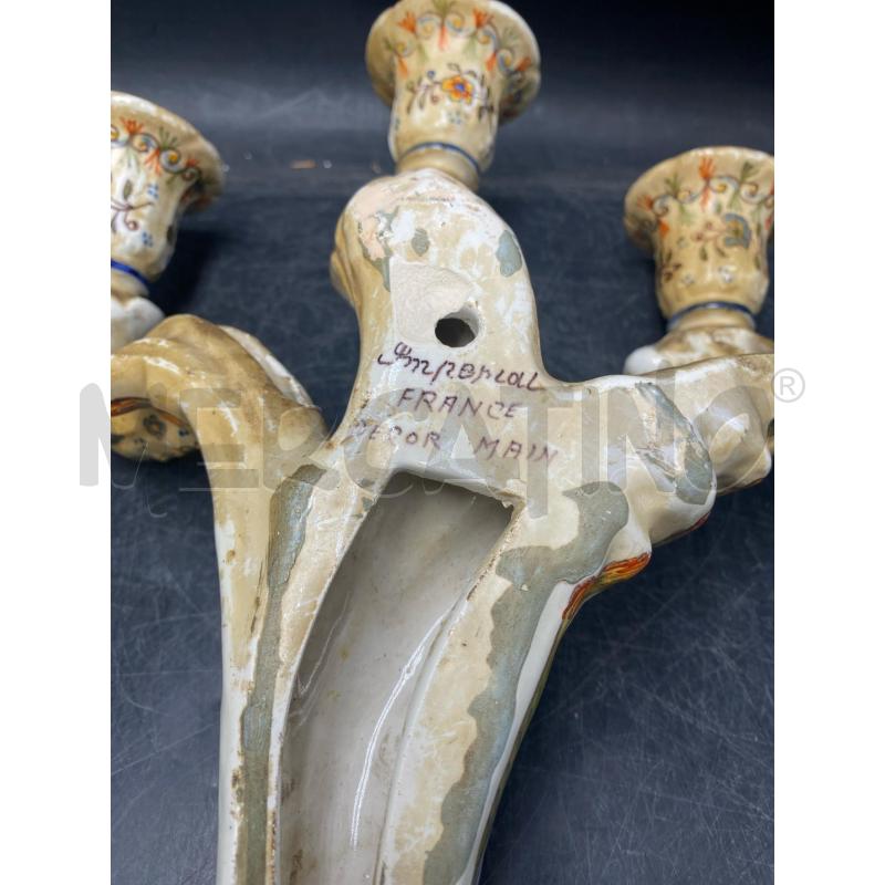 CANDELABRO MURO FRANCE CER DA RIV | Mercatino dell'Usato Roma porta di roma 5