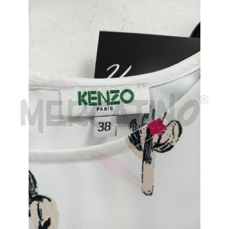 CANOTTA D KENZO PARIS BIANCO CACTUS | Mercatino dell'Usato Roma porta di roma 2