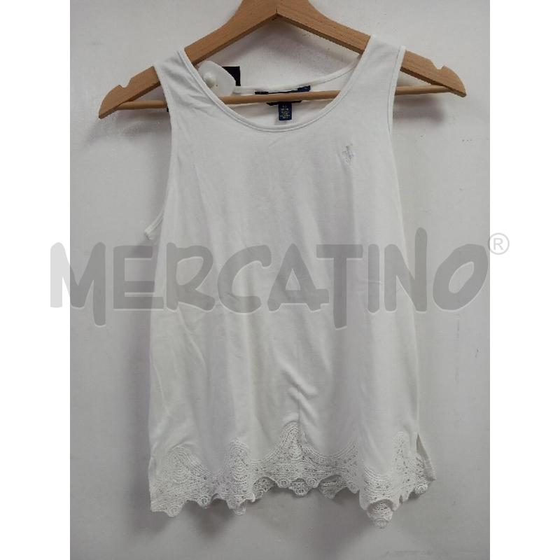 CANOTTA D POLO RALPH LAUREN BIANCO | Mercatino dell'Usato Roma porta di roma 1