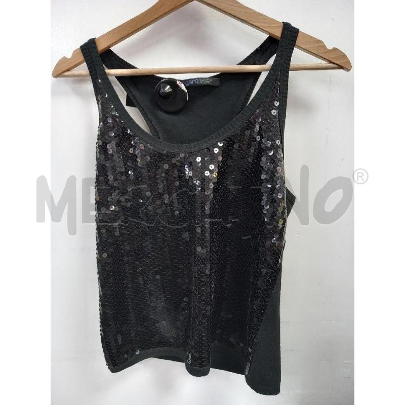 CANOTTA D UNGARO FEVER NERO PAILLETTES | Mercatino dell'Usato Roma porta di roma 1