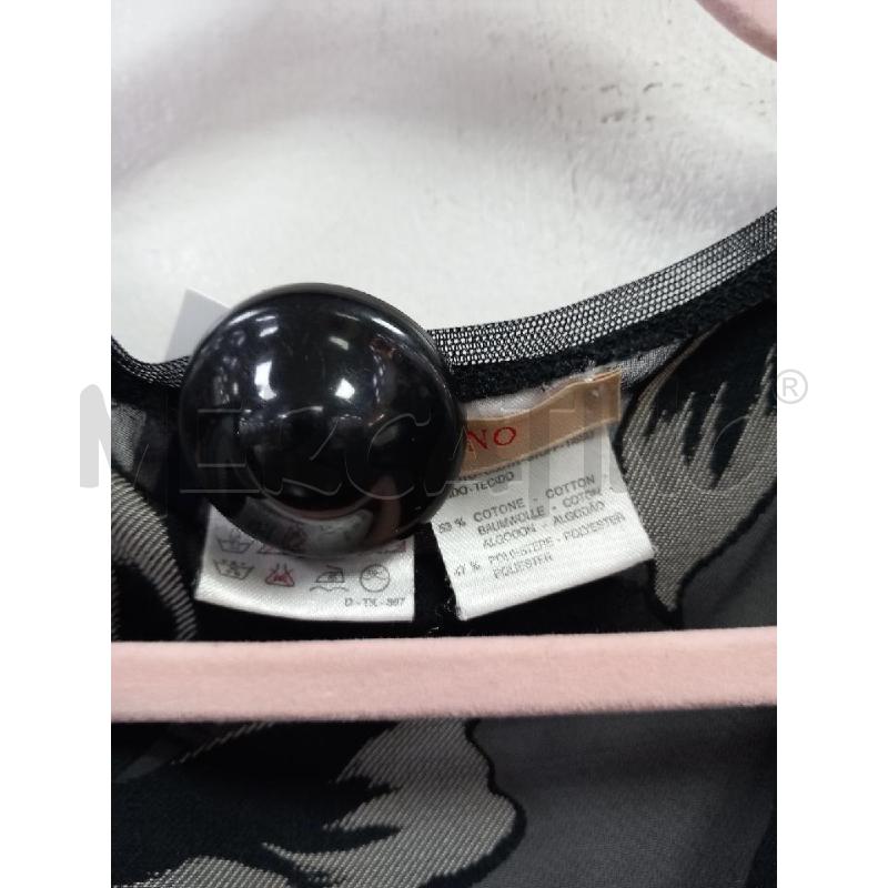 CANOTTA D VALENTINO NERO FIORE BEIGE | Mercatino dell'Usato Roma porta di roma 2