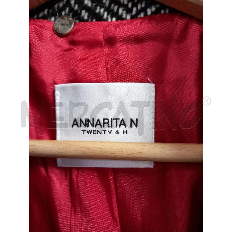 CAPPOTTO D ANNARITA N GRIGIO HERRINGBONE  | Mercatino dell'Usato Roma porta di roma 2