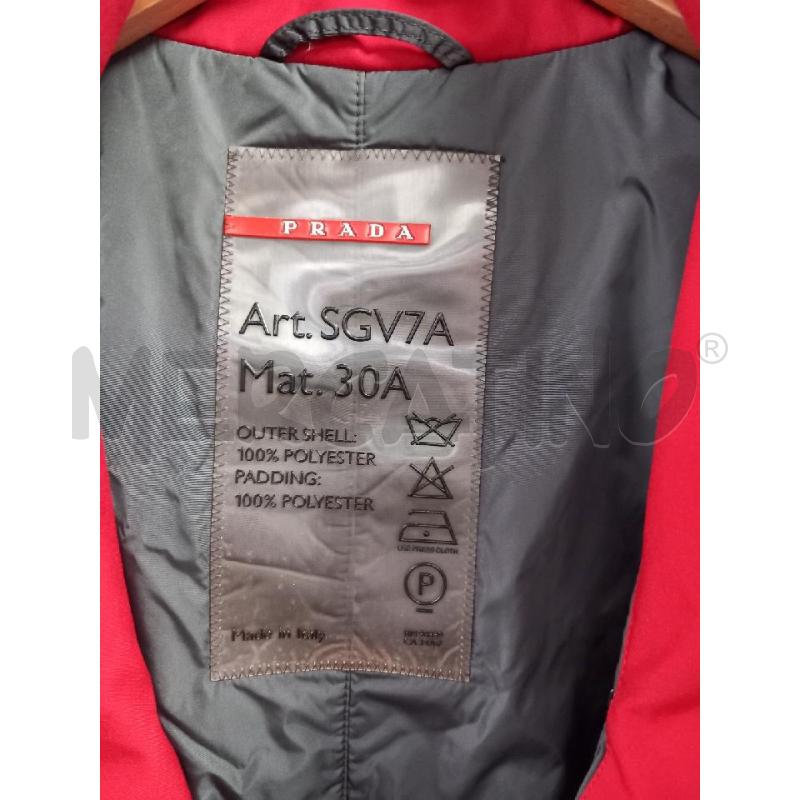 CAPPOTTO UOMO PRADA ROSSO GORETEX | Mercatino dell'Usato Roma porta di roma 4