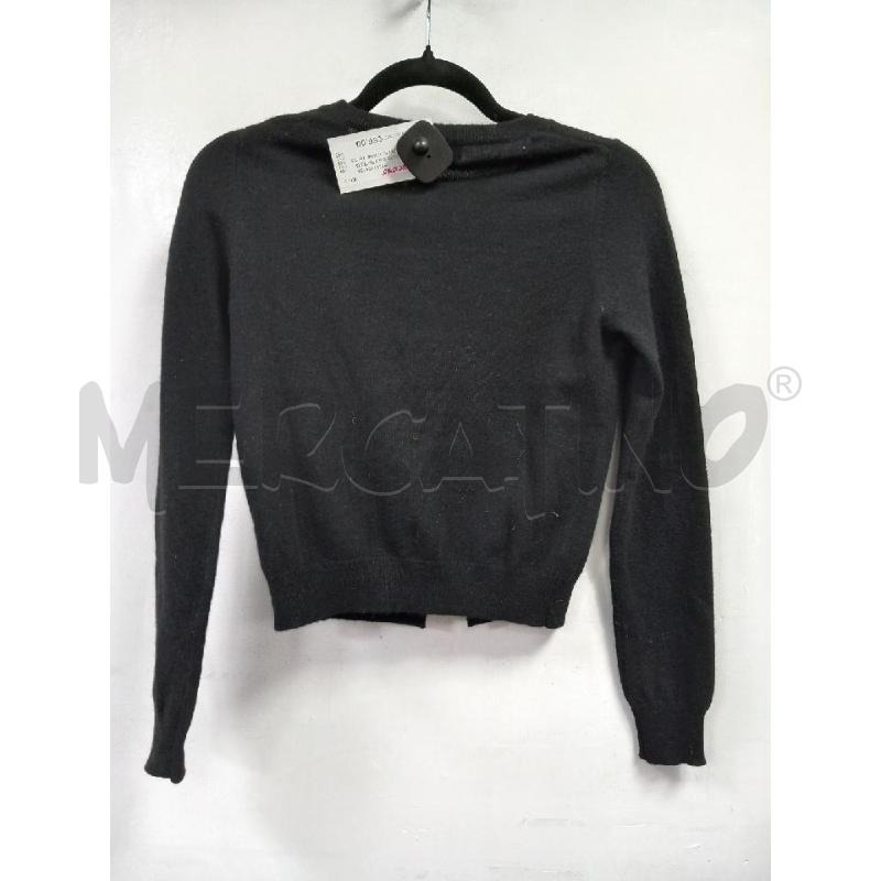 CARDIGAN D BIARRITZ NERO APPLICAZIONI PURO CASHMERE | Mercatino dell'Usato Roma porta di roma 4