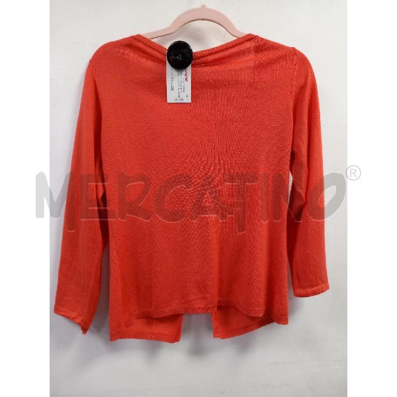 CARDIGAN D MARIA DI RIPABIANCA ARANCIO SETA MISTO CASHMERE | Mercatino dell'Usato Roma porta di roma 2